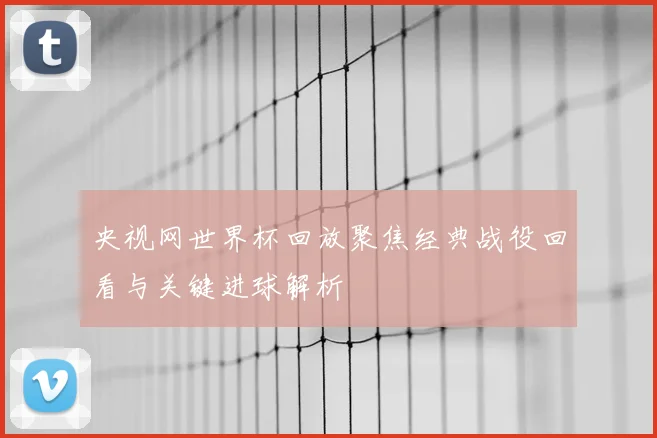 央视网世界杯回放聚焦经典战役回看与关键进球解析